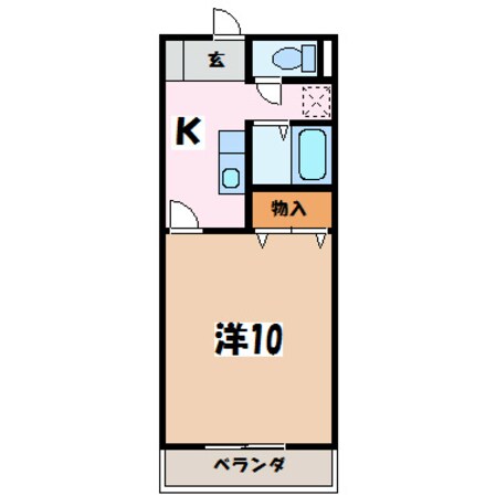 南松本駅 徒歩24分 3階の物件間取画像